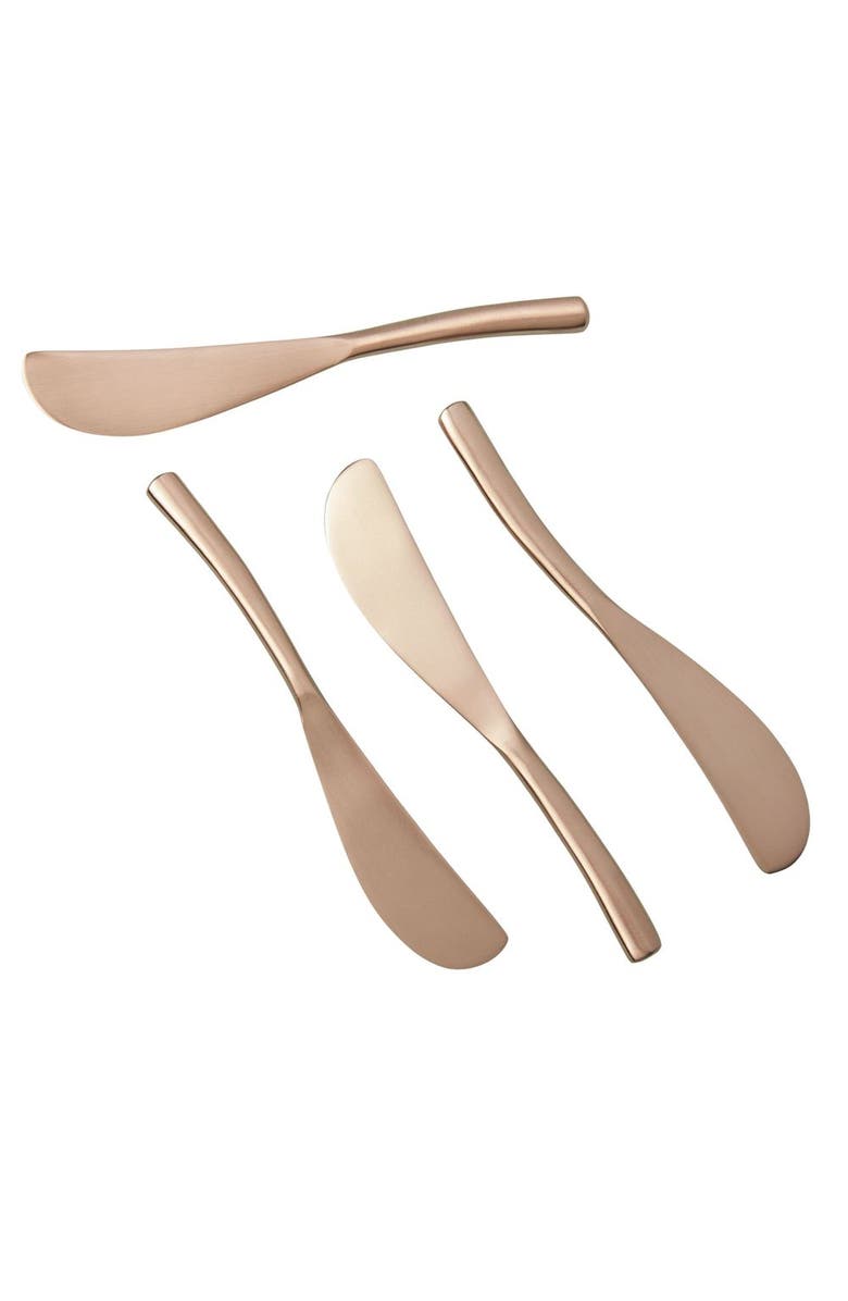 Be Home Rosé Streamlined Spreaders - Set of 4, Main, color, Gold