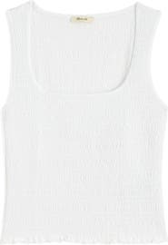 Madewell Smocked Square Neck Tank