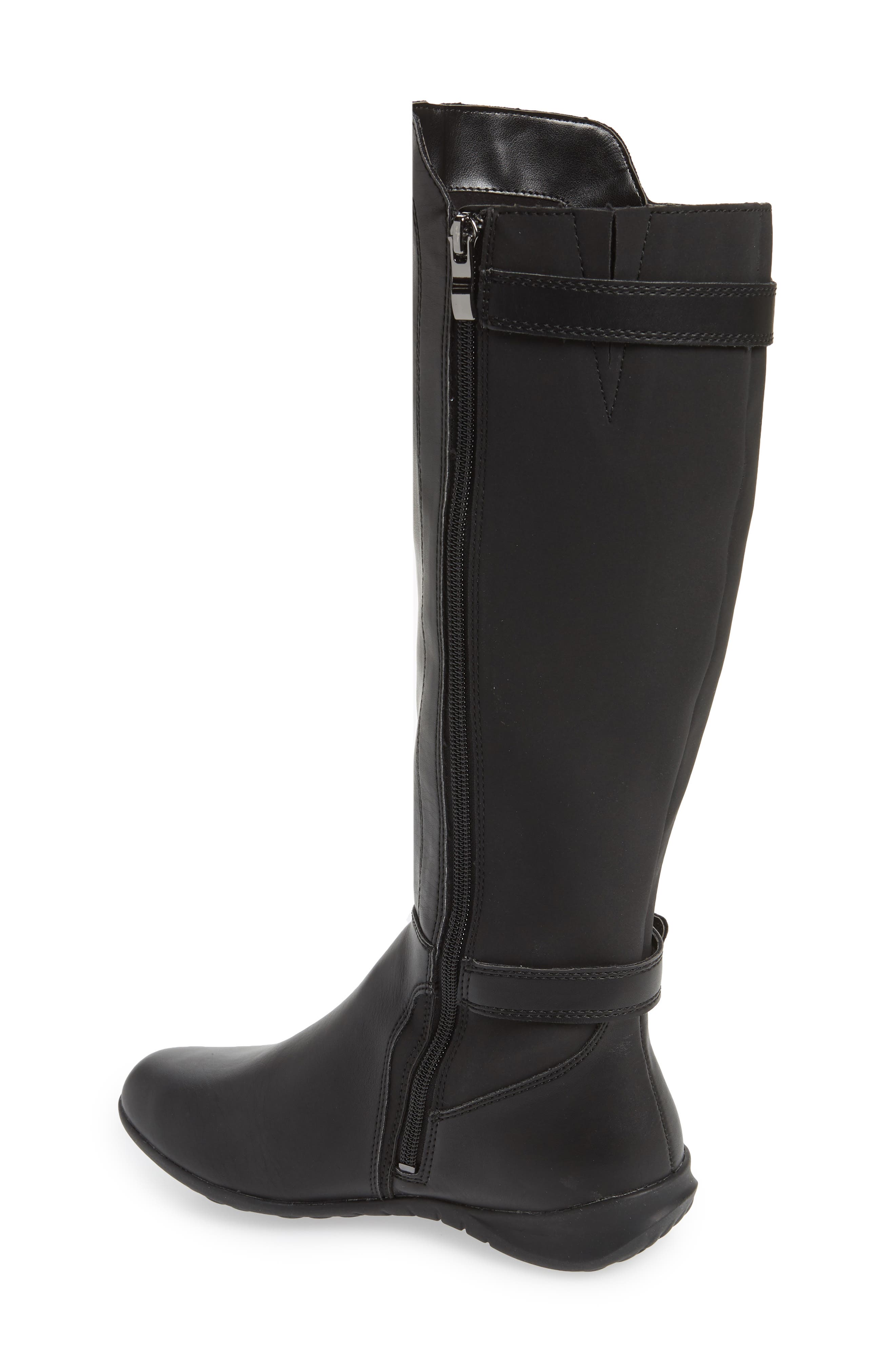 Bria Knee High Boot, Alternate, color, BLACK FAUX LEATHER