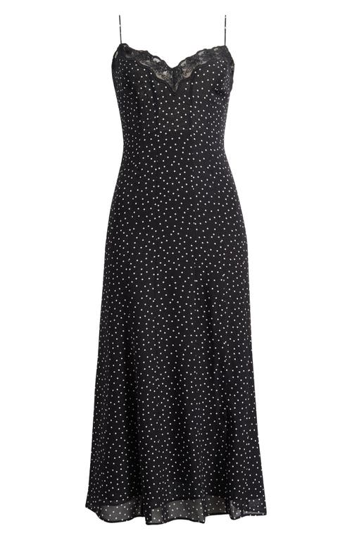 Reformation Lucine Dot Midi Slipdress In Selene
