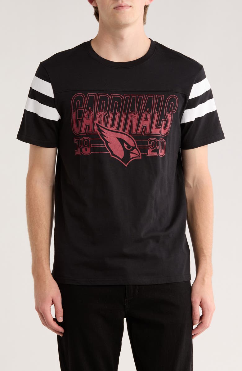Junk Food Cardinals Gridiron T-Shirt, Main, color, True Black