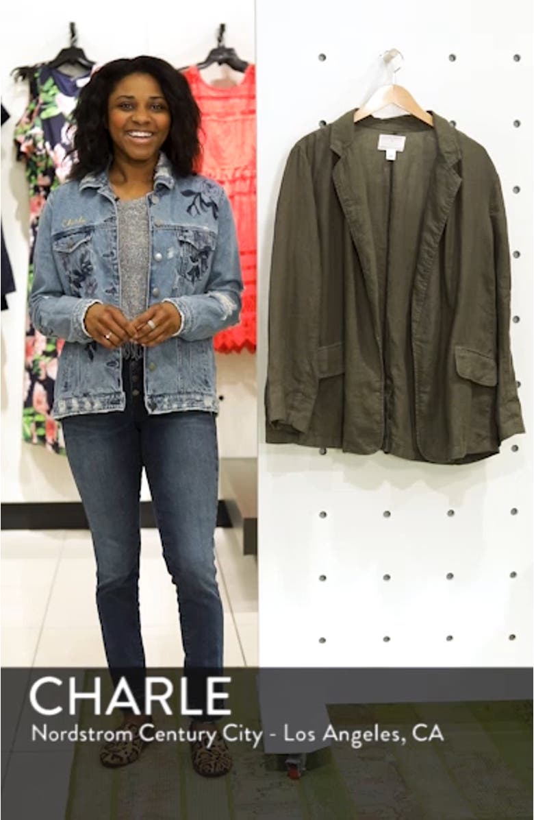 Long Linen Boyfriend Blazer, sales video thumbnail