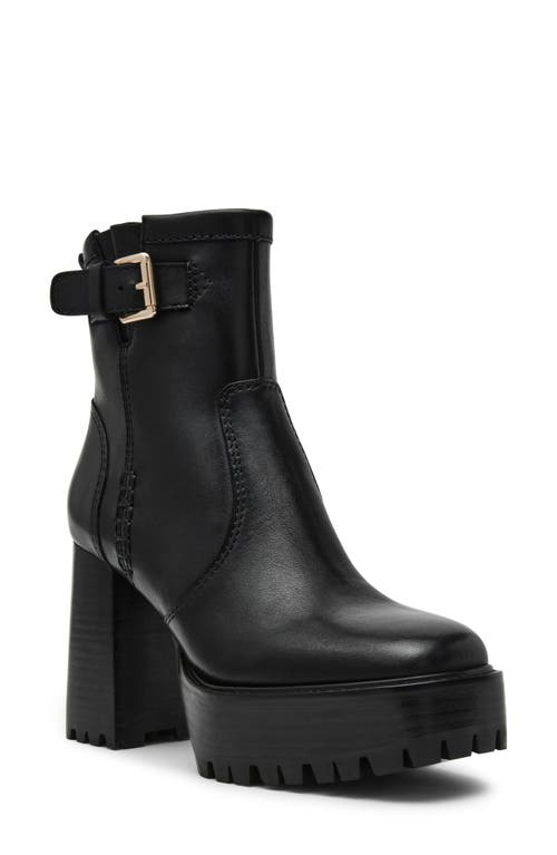 Steve Madden Summit Faux Shearling Penny Loafer In Black