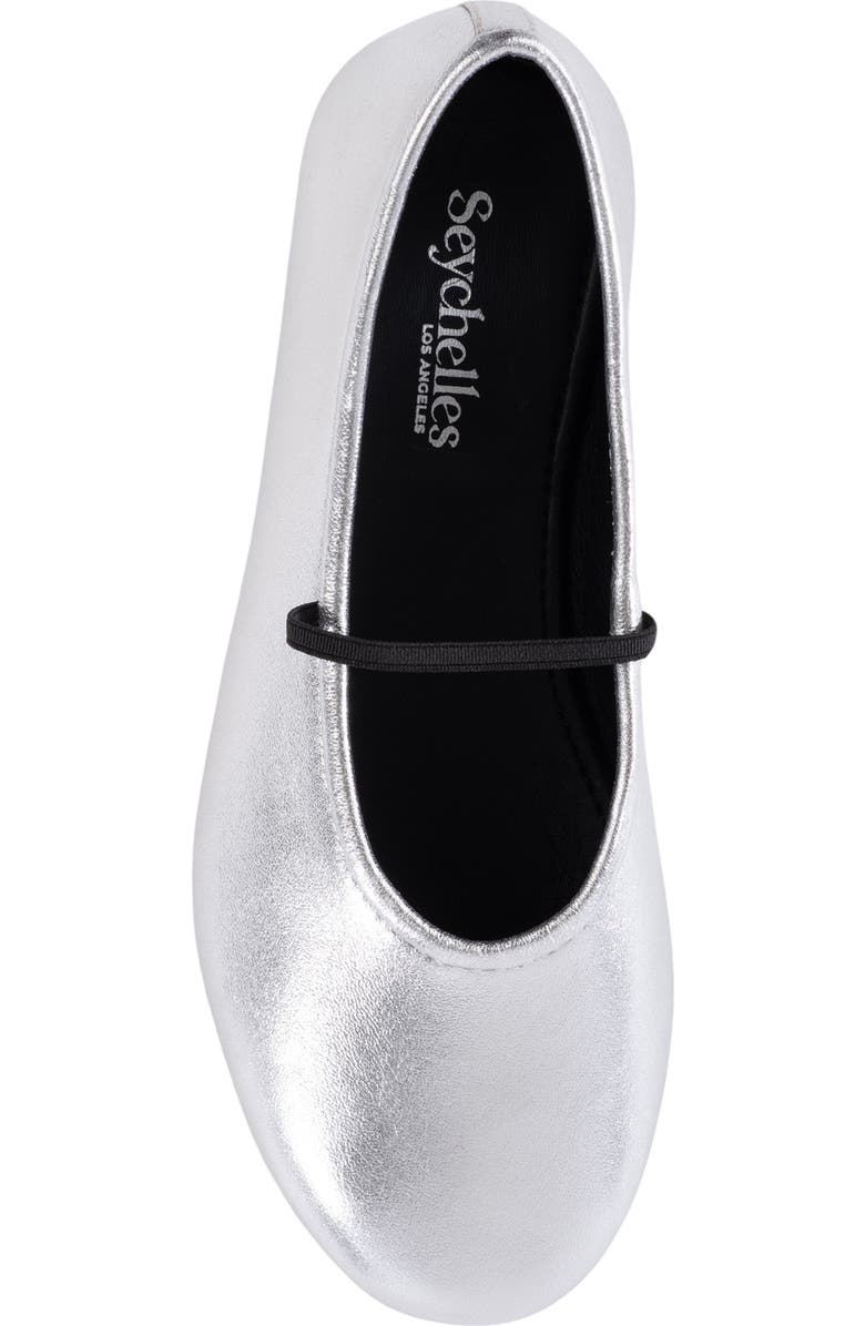 Seychelles Neon Moon Metallic Mary Jane Flat, Alternate, color, Silver