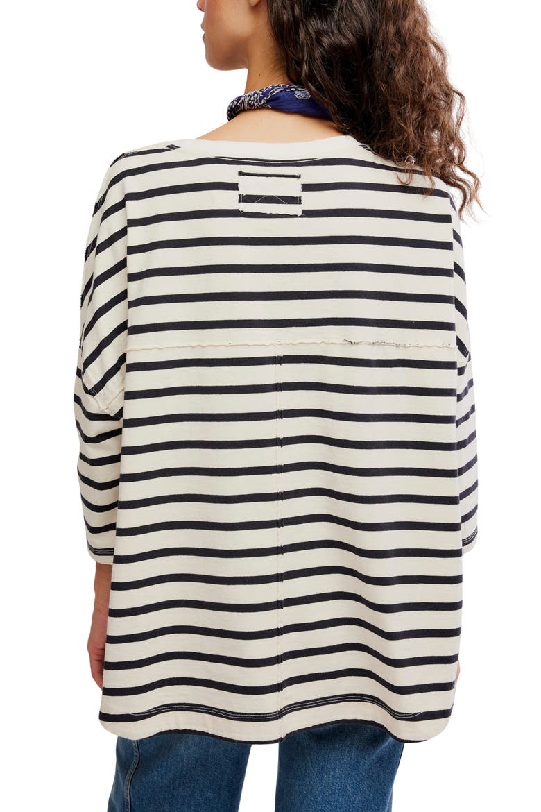 Second Sense Striped T-Shirt, Alternate, color, IVORY COMBO