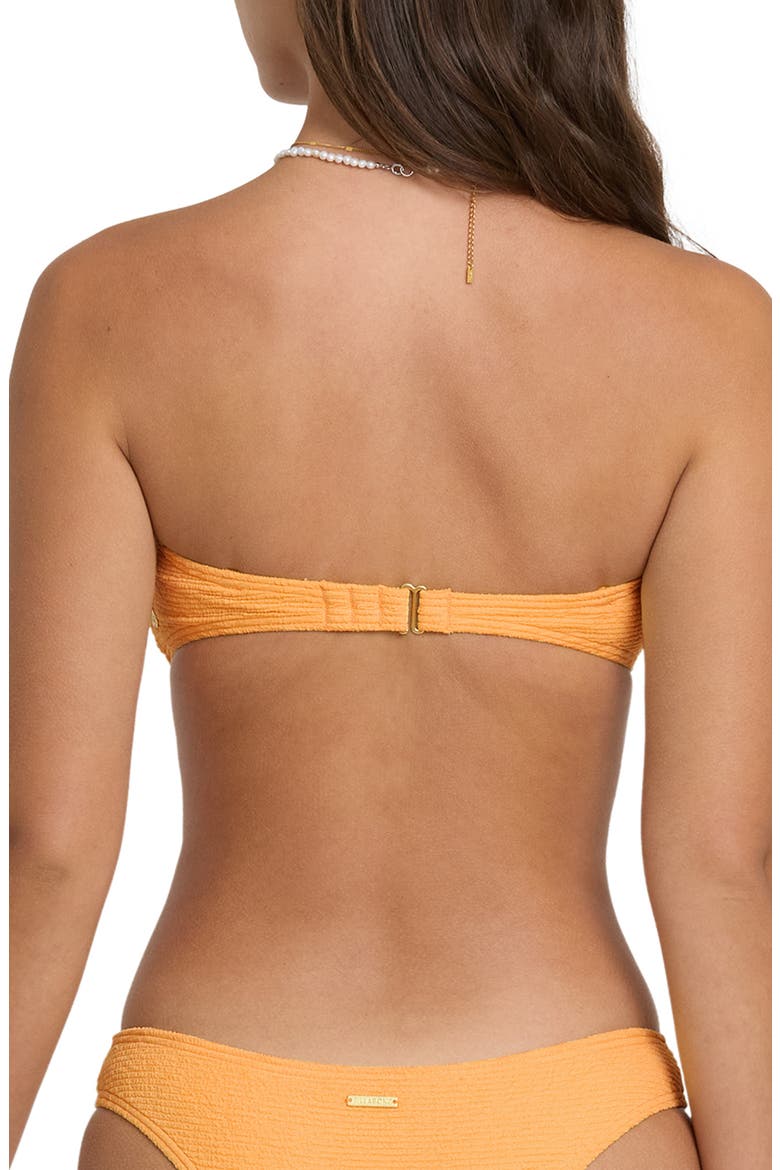 Crinkle Crush Sweetheart Bandeau Bikini Top, Alternate, color, SUNDRESS