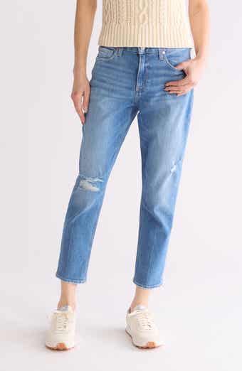 Brigitte High Waist Cuffed Straight Leg Jeans