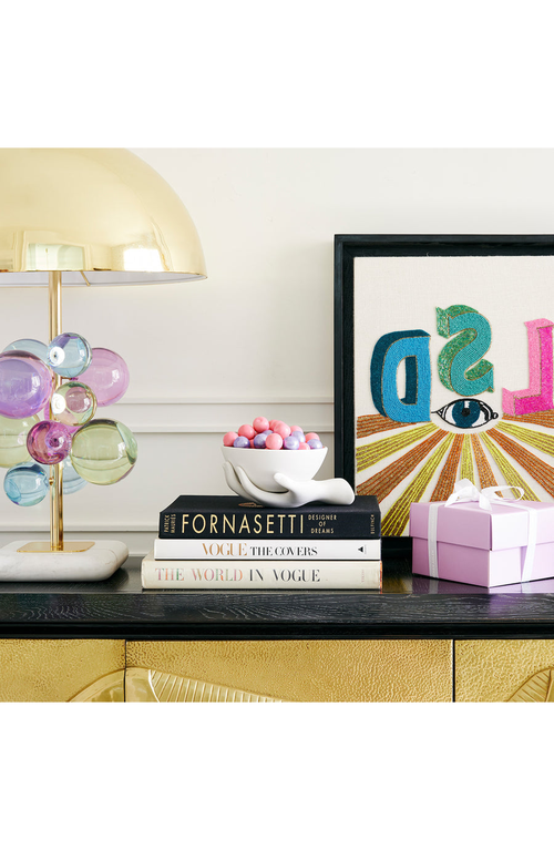 Jonathan Adler Muse Eve Porcelain Accent Bowl In White/gold