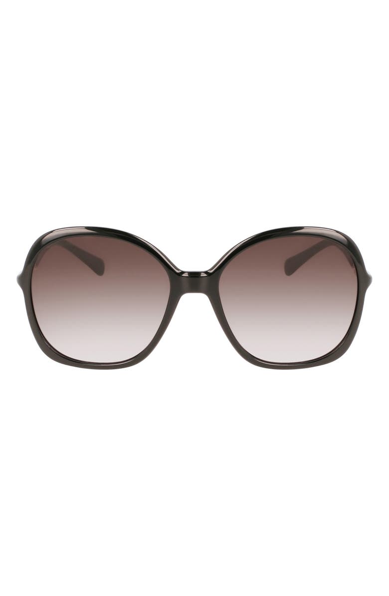 Longchamp 59mm Roseau Modified Rectangle Sunglasses, Main, color,