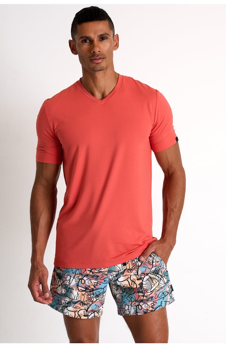 SHAN Classic fit stretch swim trunks, Alternate, color,