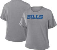 FANATICS Women's Fanatics Heather Gray Buffalo Bills Swing Pass Tri-Blend Boxy T-Shirt