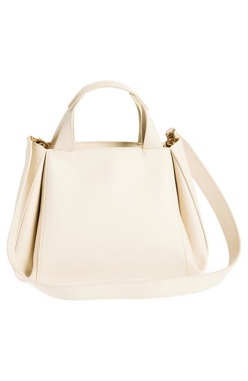 Ree Projects Medium Avy Leather Top Handle Bag In Beige