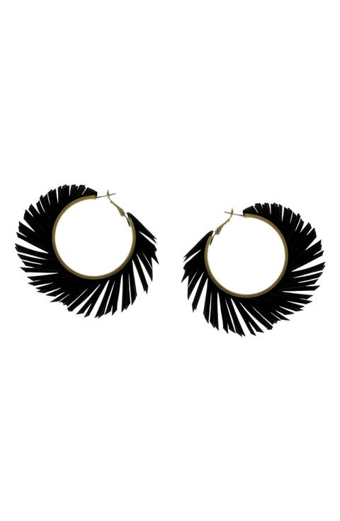 Fringe Hoop Earrings