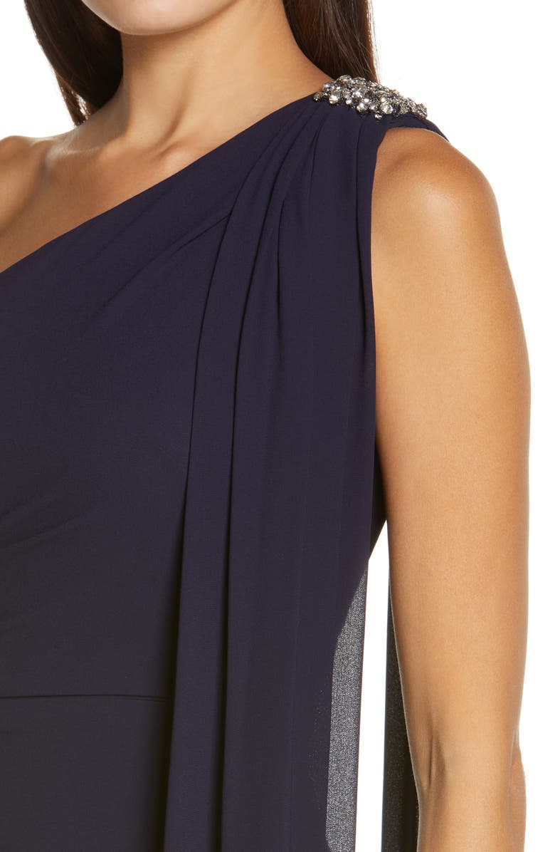 Vince Camuto One-Shoulder Drape Gown, Alternate, color,