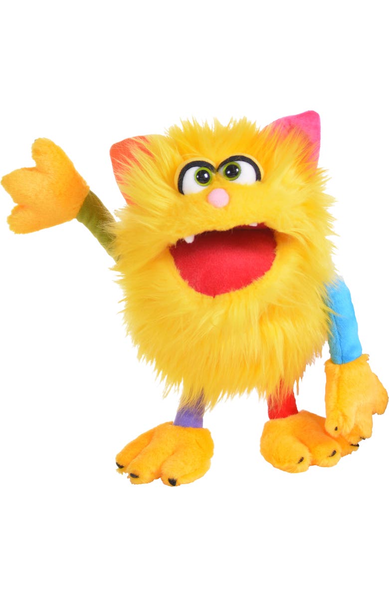 Living Puppets Sassy The Yellow Friendly Monster 14 Inch Plush Hand Puppet, Main, color, Yellow