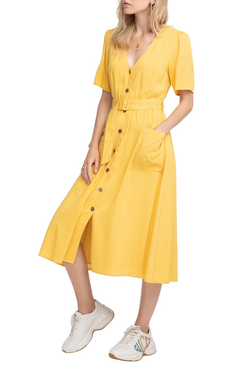 Charli A-Line Dress, Alternate, color, SUNFLOWER YELLOW