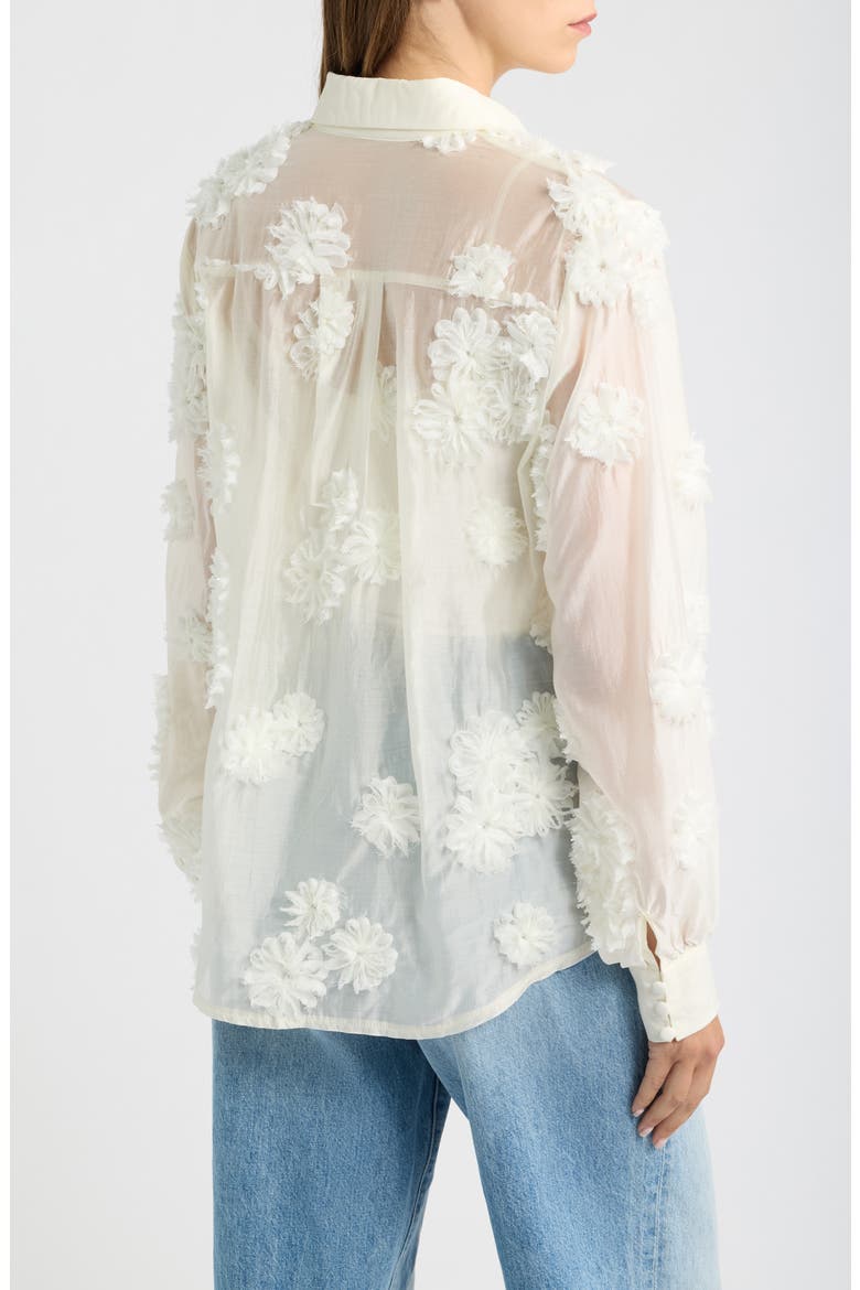 Cliona Floral Shirt, Alternate, color, CREAM