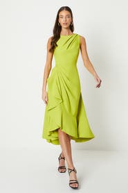 Coast Crepe Low Back Ruffle Dress