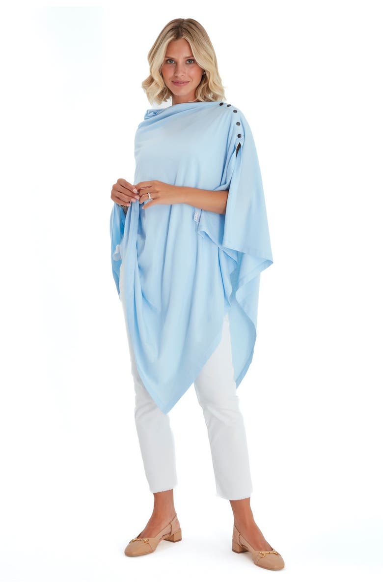 Accouchée Four in One Multipurpose Supreme Cotton Cape, Alternate, color, Baby Blue