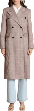 Avec Les Filles Plaid Trench Coat