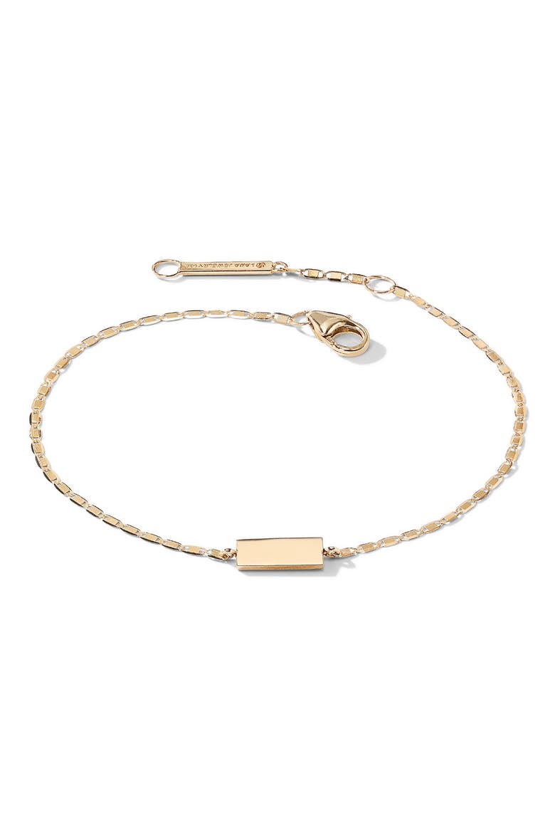 Petite Malibu 14K Gold Tag Bracelet, Alternate, color, YELLOW