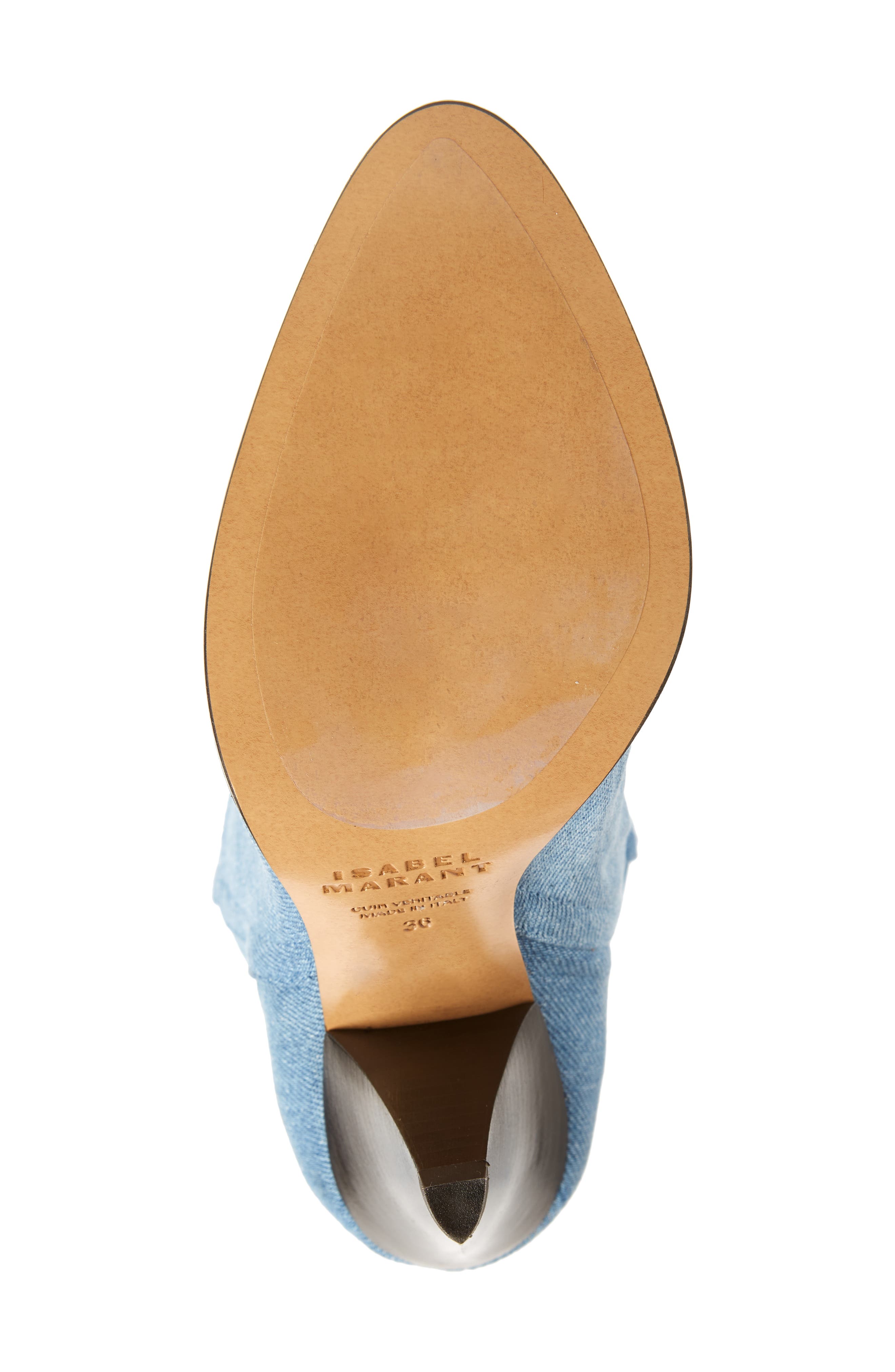 Isabel Marant Ririo Denim Tall Boot, Alternate, color, Light Blue