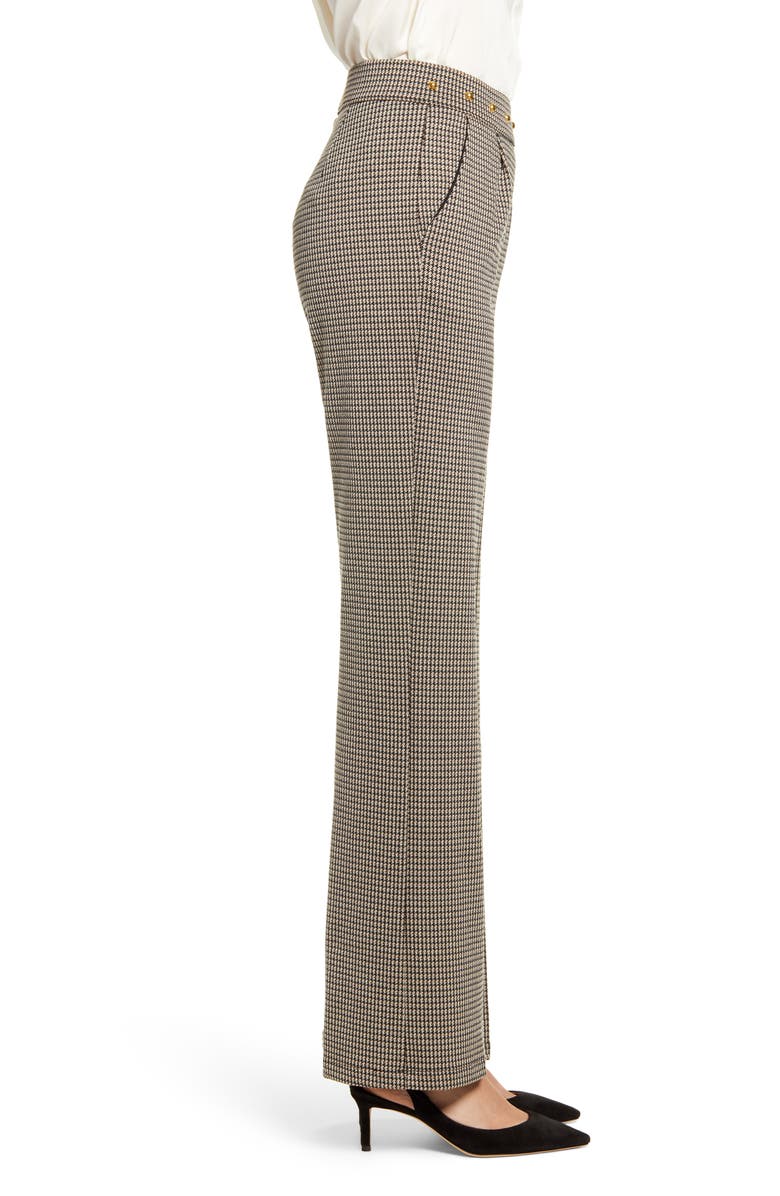 Hue Studded Waist Check Wide Leg Pants, Alternate, color, 