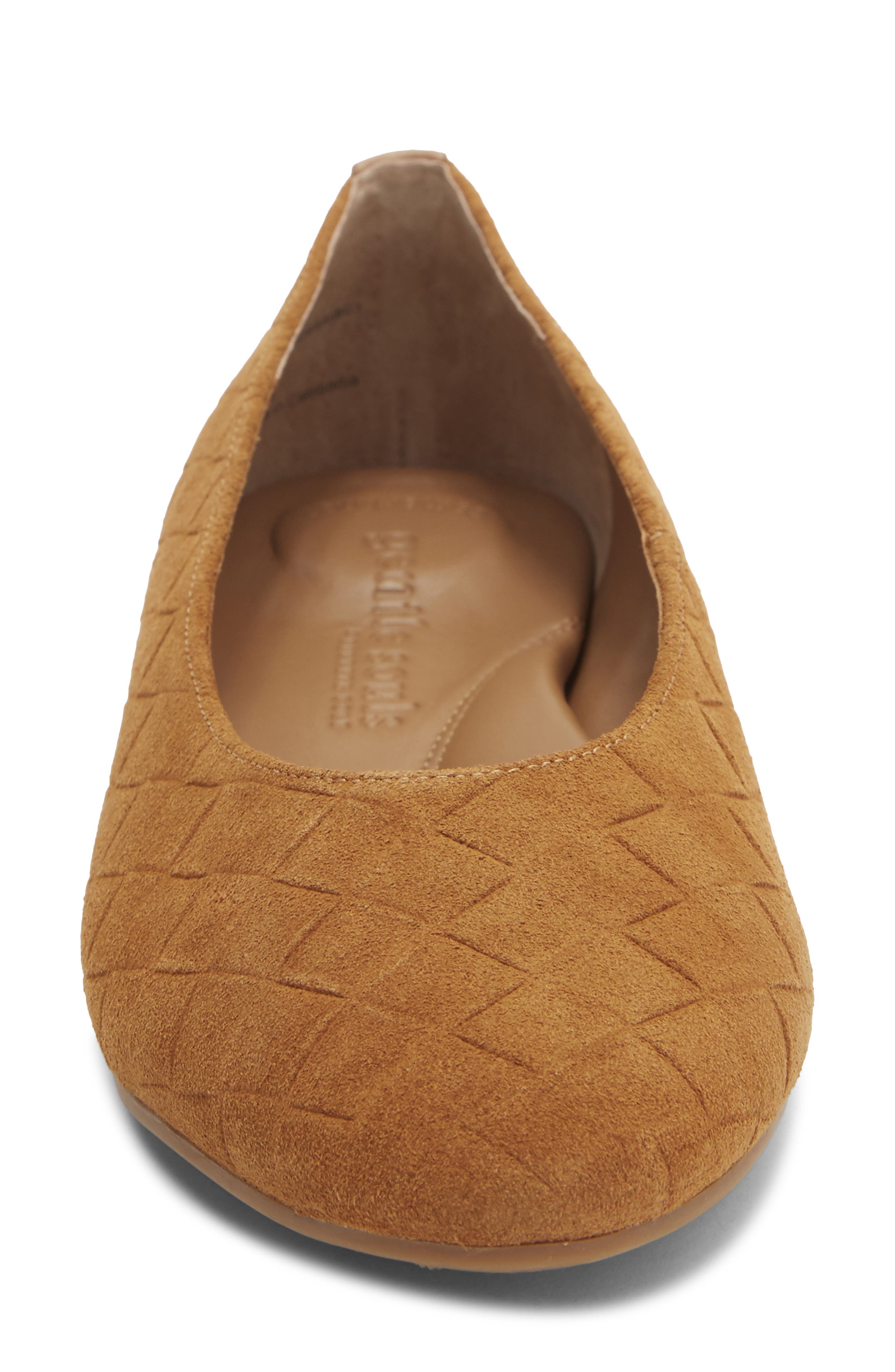 Awilla Embossed Flat, Alternate, color, OAK SUEDE