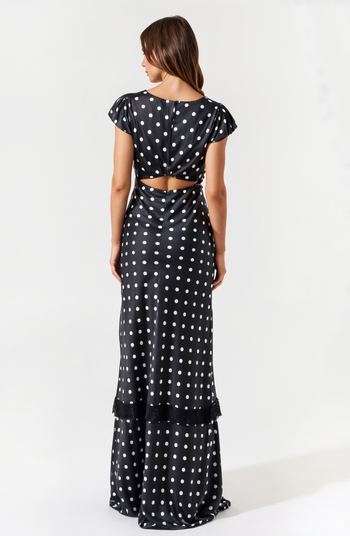 Sleeveless Ribbed Knit Midi Dress with High Neck and Side Slit