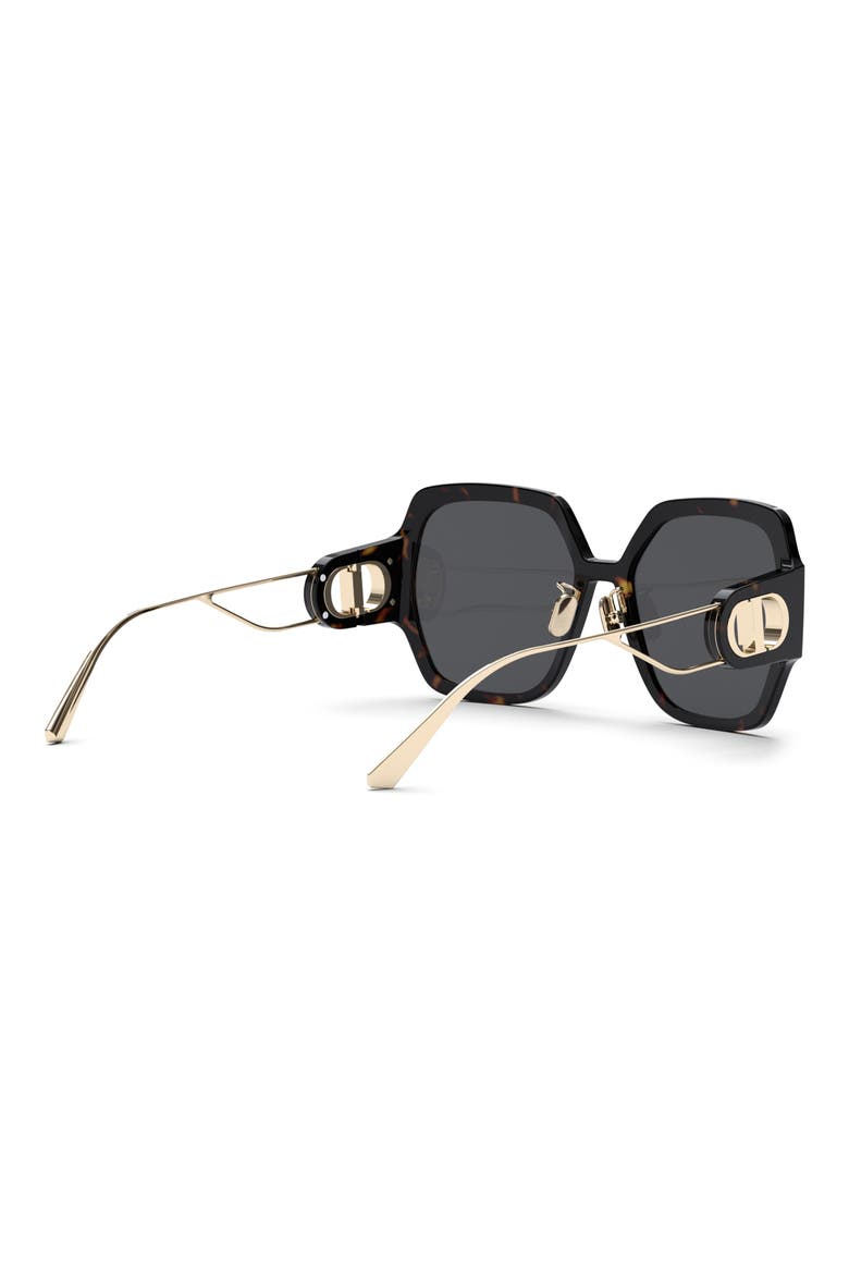 30Montaigne S6U 58mm Square Sunglasses, Alternate, color, DARK HAVANA / SMOKE POLARIZED