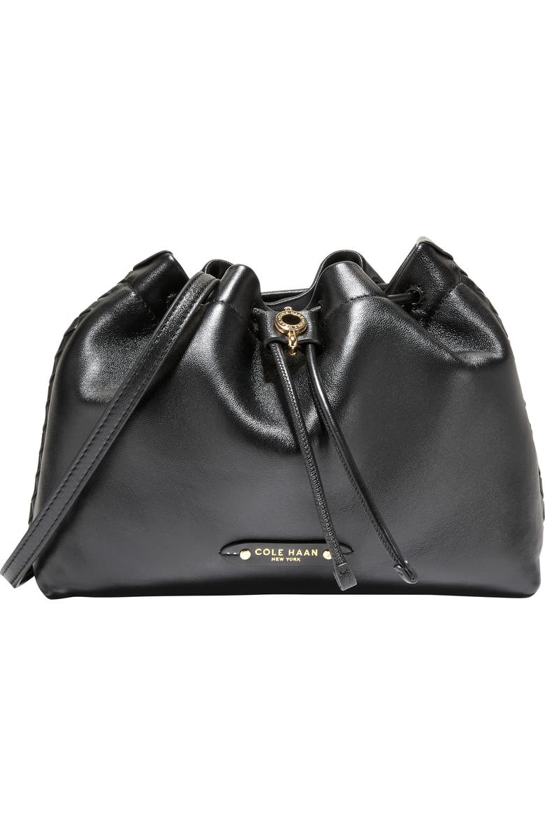 Cole Haan Mini Isabella Leather Crossbody Bag, Main, color, Black