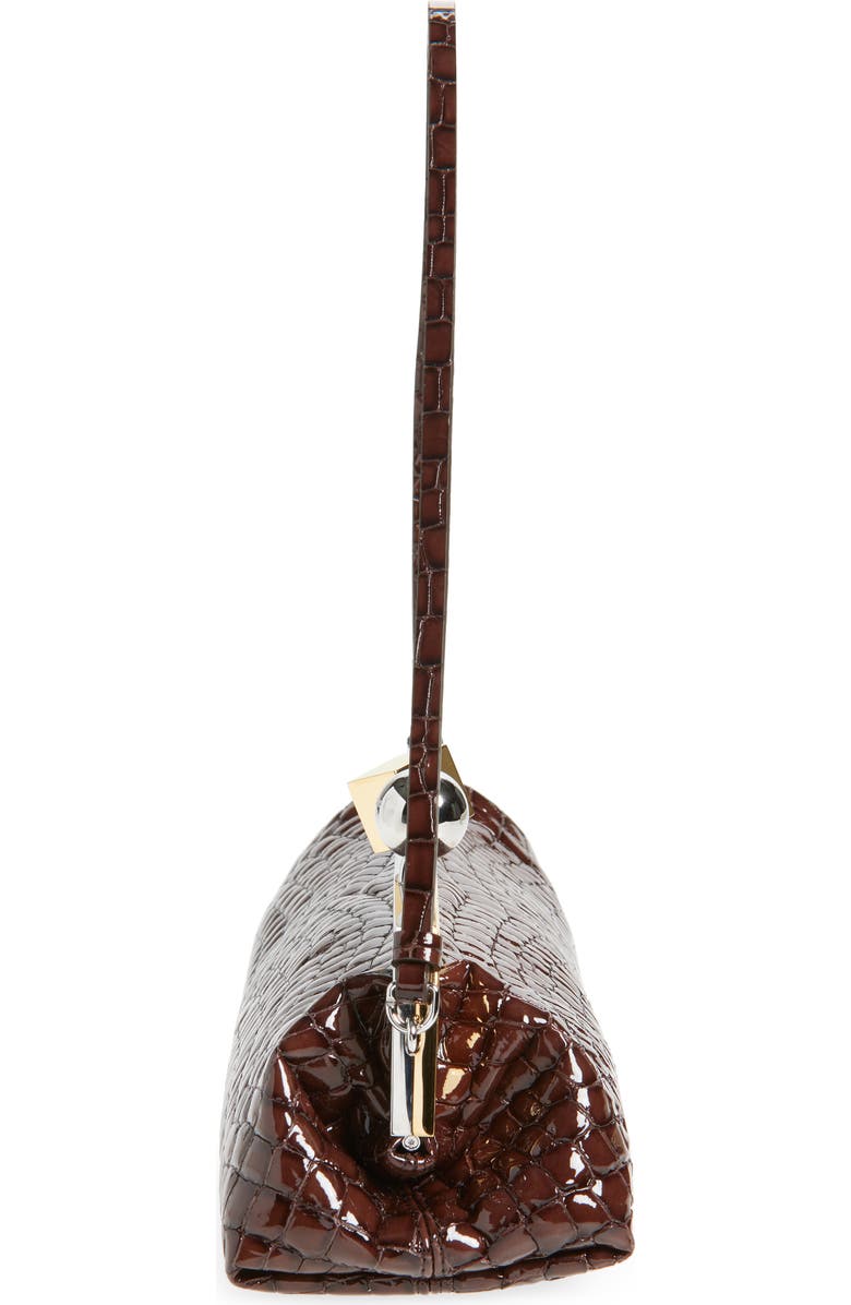 Jacquemus La Pochette Salon Croc Embossed Leather East/West Clutch, Alternate, color,