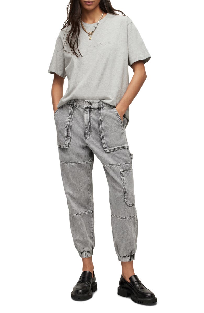 AllSaints Pippa Embroidered Boyfriend T-Shirt, Alternate, color, 