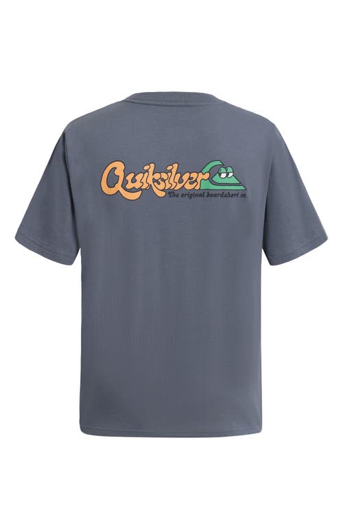 Quiksilver Kids' Quik Glare Cotton Graphic T-shirt In Blue