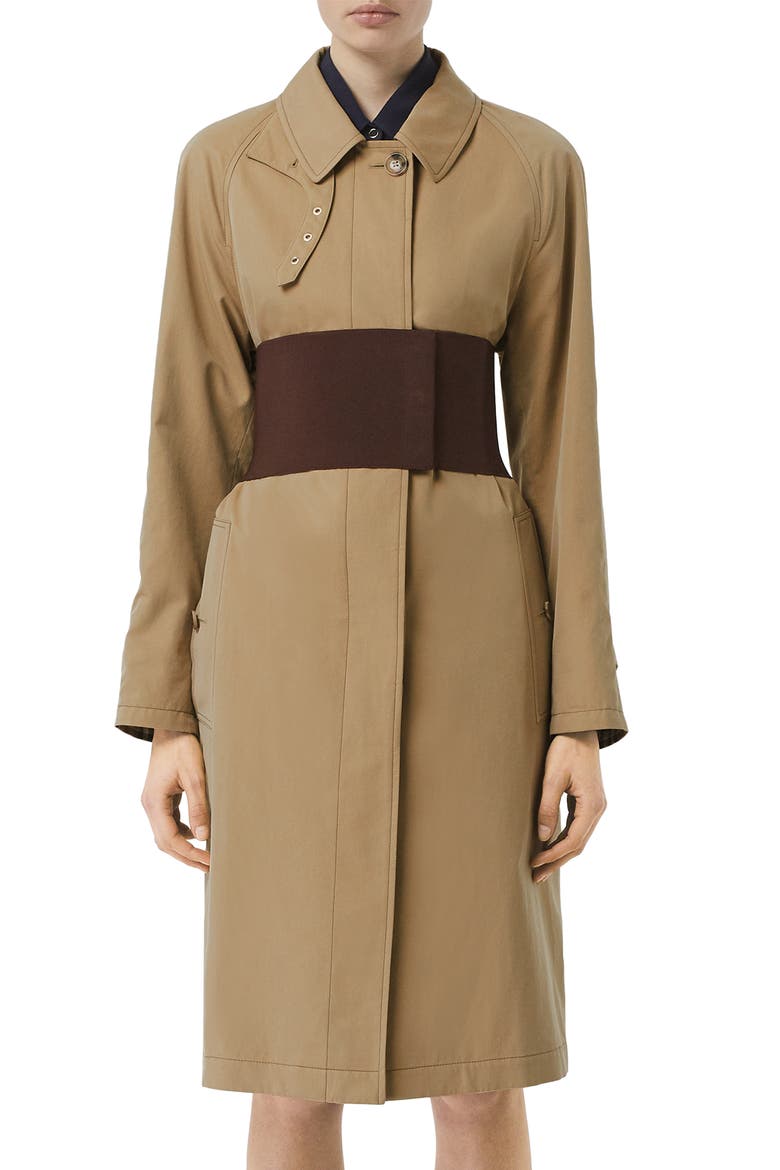 Belted Car Coat, Main, color, PALE HONEY