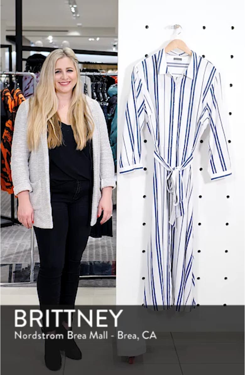 Valiant Stripe Midi Shirtdress, sales video thumbnail