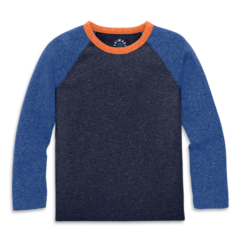Kids Heathered Long Sleeve Baseball Tee (Toddler, Little Kid, Big Kid)