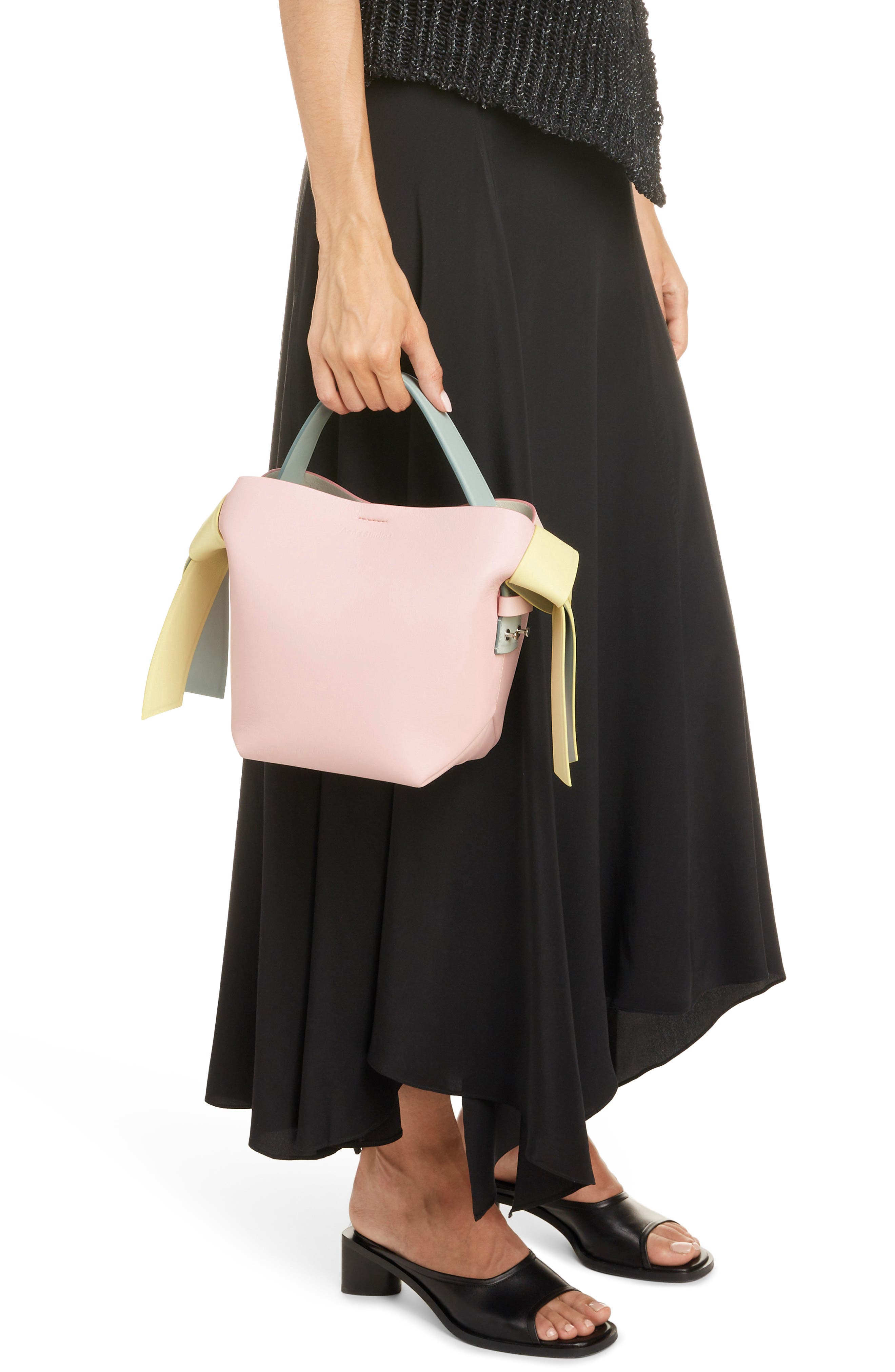 Acne Studios Mini Musubi Leather Top Handle Bag, Alternate, color, 