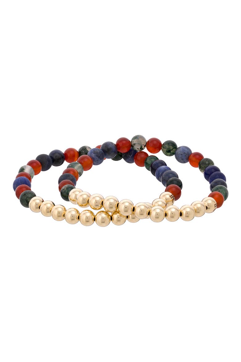 N77 Detox Set of 2 Healer's Bracelets, Alternate, color, YELLOW GOLD