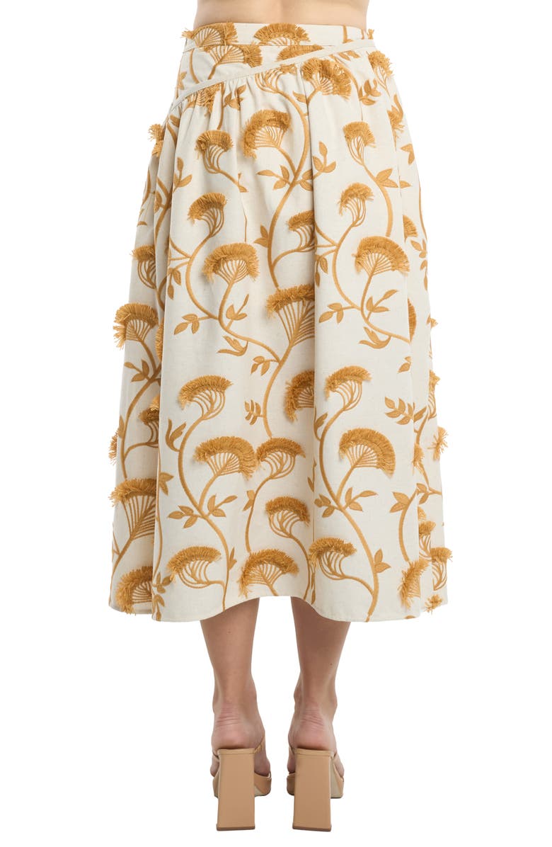 CIEBON Wonda Fringe Midi Skirt, Alternate, color, White Multi