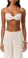 Naked Wardrobe Ruched Spaghetti Strap Bralette
