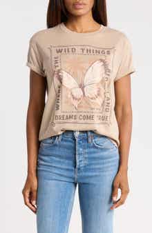 Wild Thing Butterfly Graphic T-Shirt