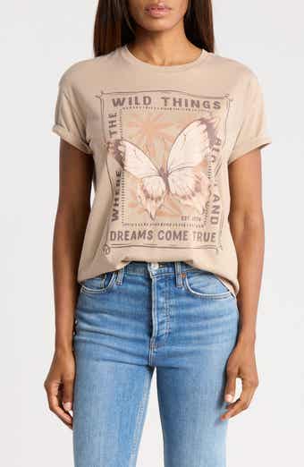 Wild Thing Butterfly Graphic T-Shirt