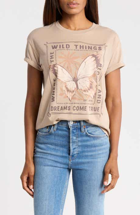 Wild Thing Butterfly Graphic T-Shirt