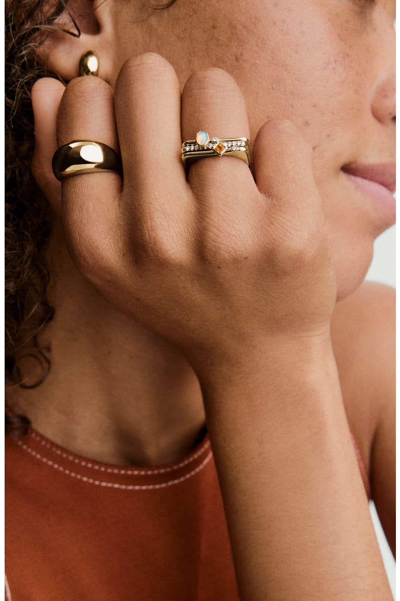 Pavé Puzzle Stacking Ring, Alternate, color, 18k Gold Vermeil