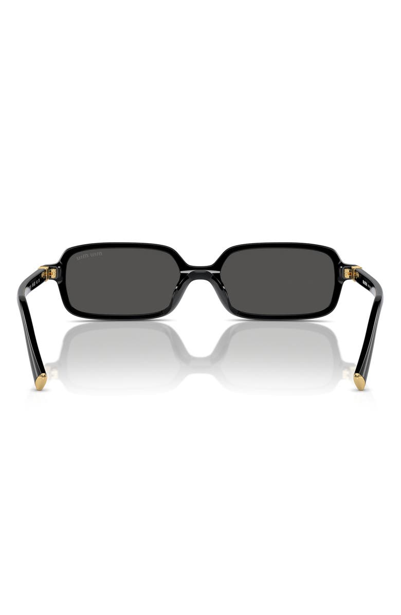Miu Miu 52mm Rectangular Sunglasses, Alternate, color, Black