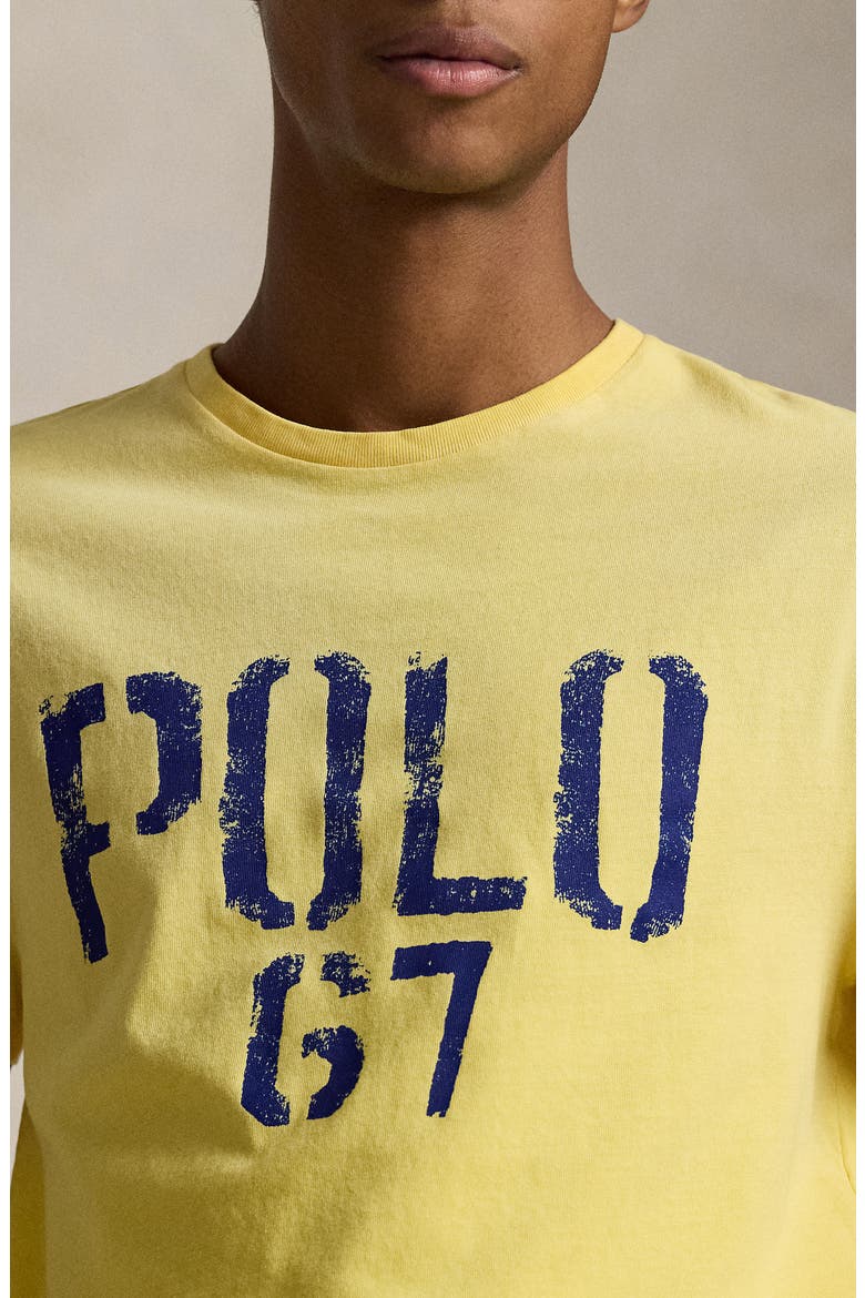 Classic Fit Cotton Jersey Graphic T-Shirt, Alternate, color, RESORT GOLD