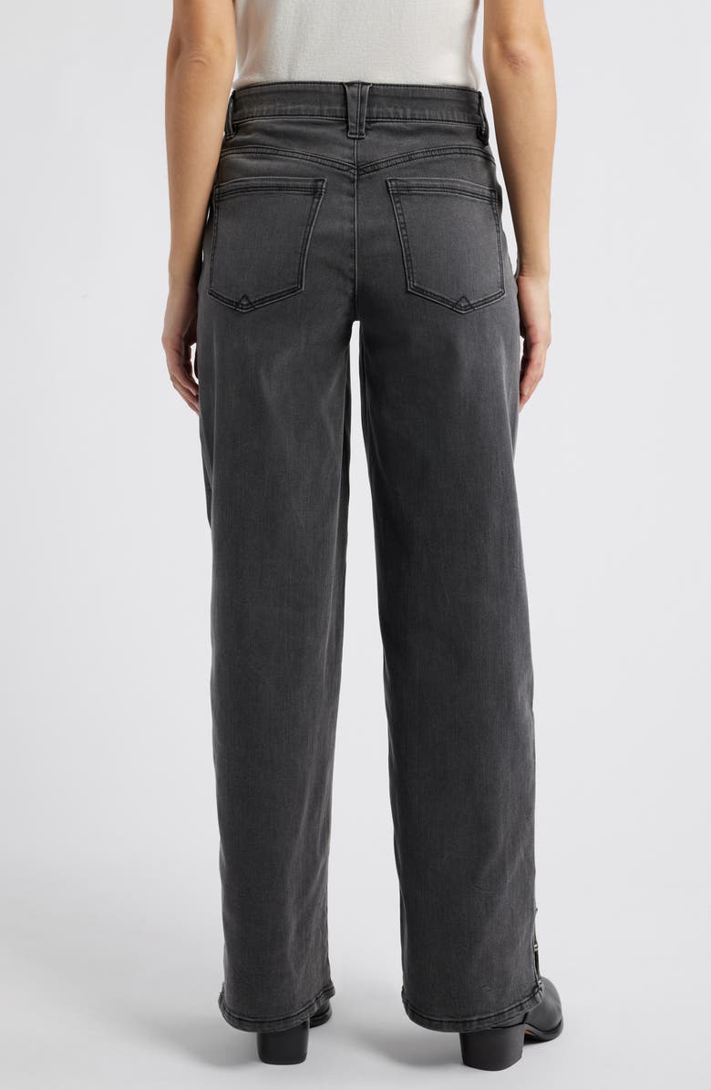 Wit & Wisdom Sam 'Ab'Solution High Waist Wide Leg Jeans, Alternate, color, Black