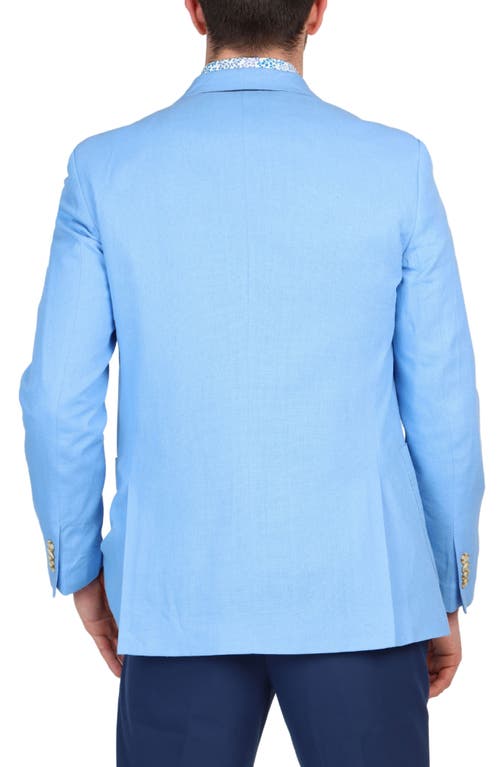 Tailorbyrd Solid Linen Blend Sport Coat In Sky Blue