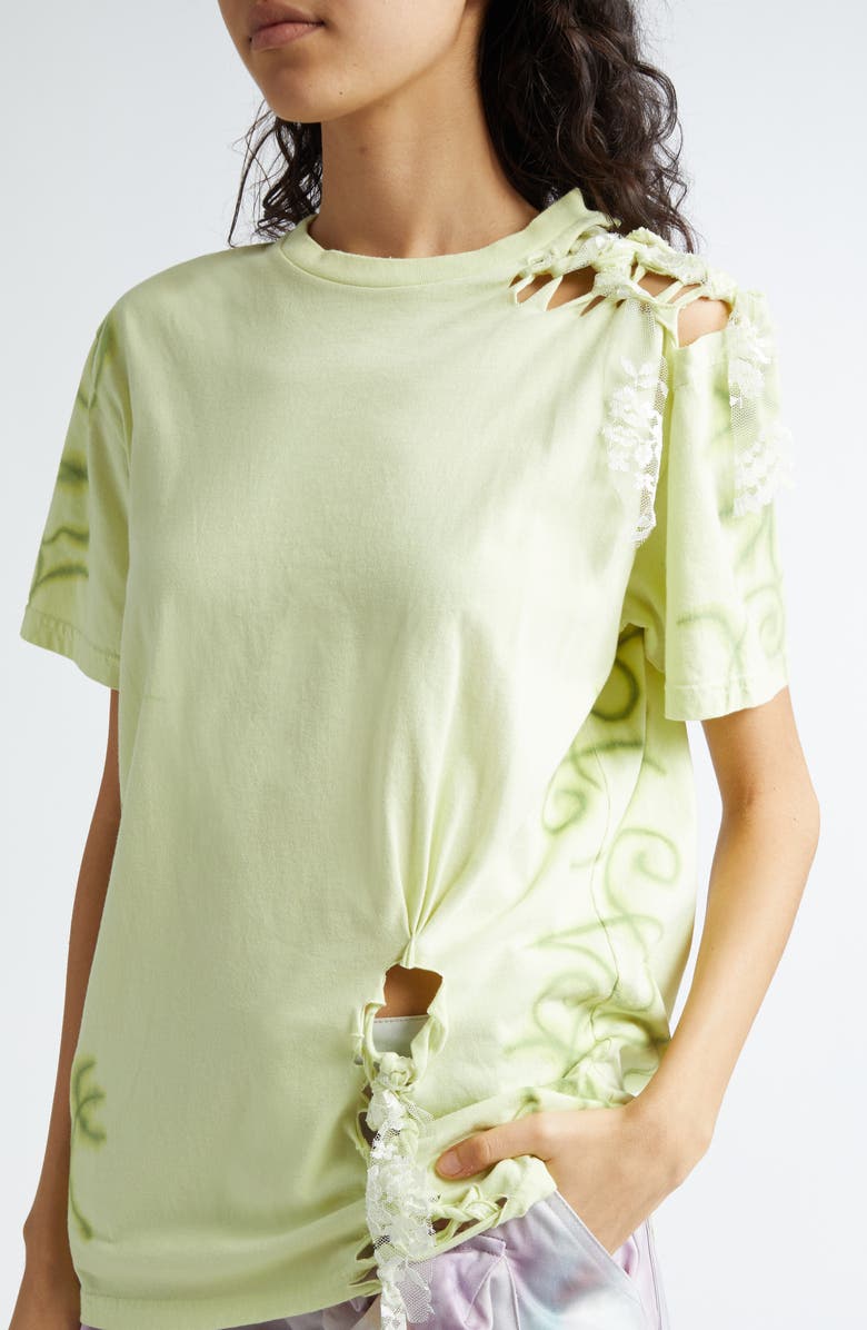 Collina Strada Katina Lace Organic Cotton T-Shirt, Alternate, color, 